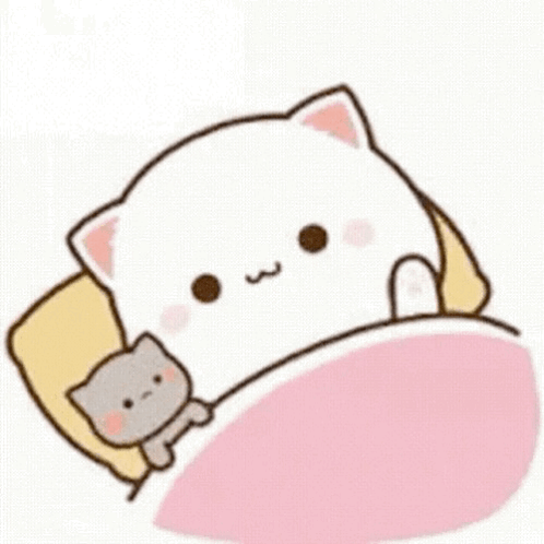 Cartoon Cat Sleeping In Bed GIF