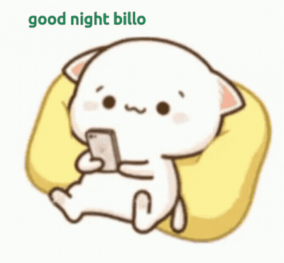 Cartoon Cat Sleeping On Pillow With Cell Phone GIF
