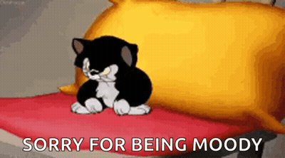 Cartoon Cat Sorry For Being Moody GIF