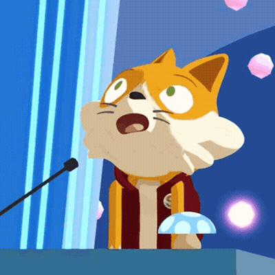Cartoon Cat Speaking Into Microphone GIF