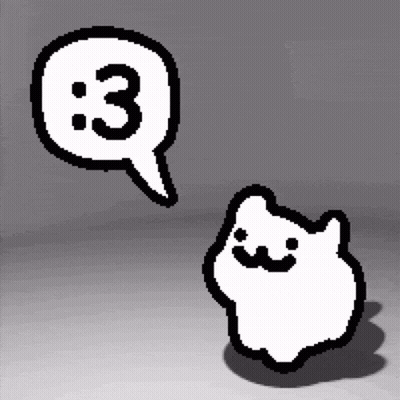 Cartoon Cat Speech Bubble Saying 3 GIF