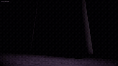 Cartoon Cat Standing In Dark Room GIF