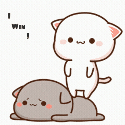 Cartoon Cat Standing On Another Cat GIF