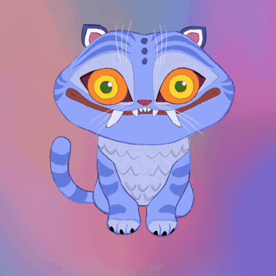 Cartoon Cat Sticking Tongue With M GIF