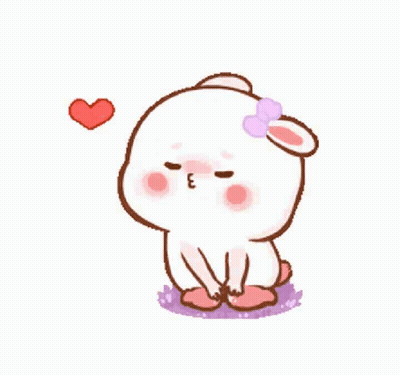 Cartoon Cat Surrounded By Hearts And Nitey Nite Baby Muah GIF
