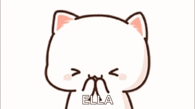 Cartoon Cat Surrounded By Hearts Ella GIF