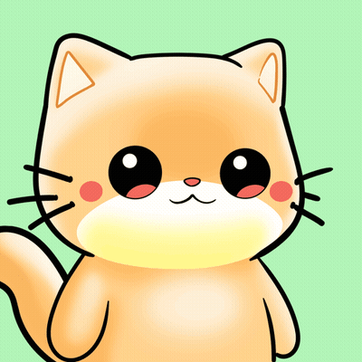 Cartoon Cat Thumbs Up Green Background GIF