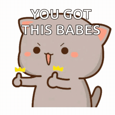 Cartoon Cat Thumbs Up You Got This Babes GIF