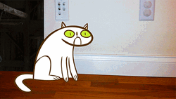 Cartoon Cat Trying To Catch Laser Dot GIF