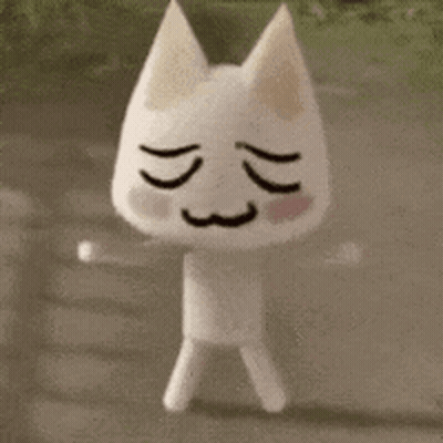 Cartoon Cat Walking With Funny Face GIF