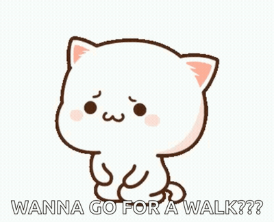 Cartoon Cat Wanna Go For A Walk GIF