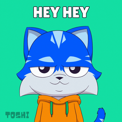 Cartoon Cat Waving Hey Hey GIF