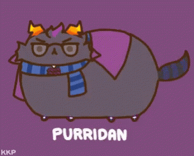 Cartoon Cat Wearing Glasses And Scarf GIF