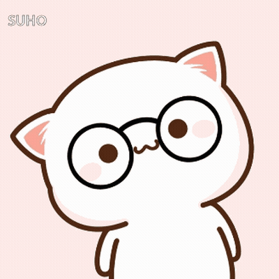 Cartoon Cat Wearing Glasses Suho GIF