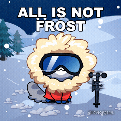 Cartoon Cat Wearing Goggles Saying All Is Not Frost GIF