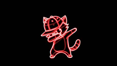 Cartoon Cat Wearing Hat And Mask GIF