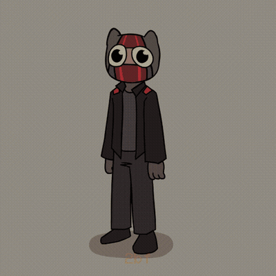 Cartoon Cat Wearing Helmet And Glasses GIF