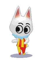 Cartoon Cat Wearing Scarf And McDonald's Shirt Sticker