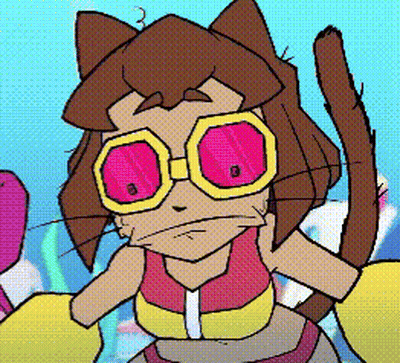Cartoon Cat Wearing Sunglasses GIF