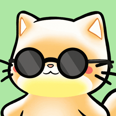 Cartoon Cat Wearing Sunglasses With Sda GIF