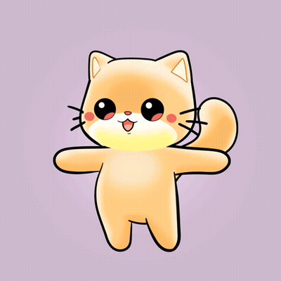 Cartoon Cat With Arms Up GIF