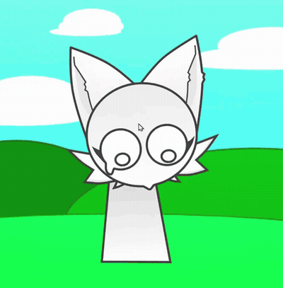 Cartoon Cat With Arrow Pointing To Eye GIF