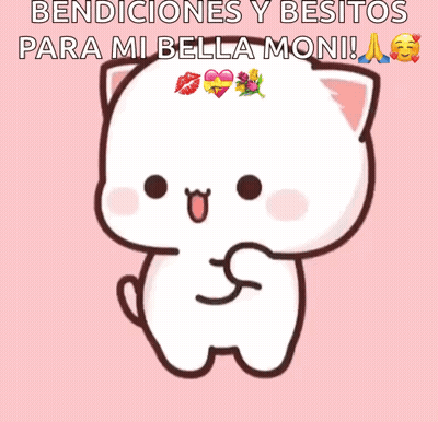 Cartoon Cat With Bendiciones Y Besitos GIF