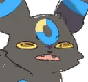 Cartoon Cat With Blue And Yellow Circle Sticker