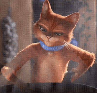 Cartoon Cat With Blue Collar Standing In Room GIF