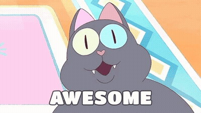 Cartoon Cat With Blue Eyes Awesome GIF