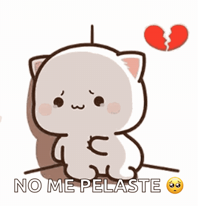 Cartoon Cat With Broken Heart No Me Pelaste GIF