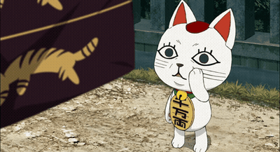 Cartoon Cat With Chinese Characters On Chest GIF