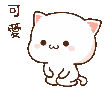 Cartoon Cat With Chinese Writing Sticker