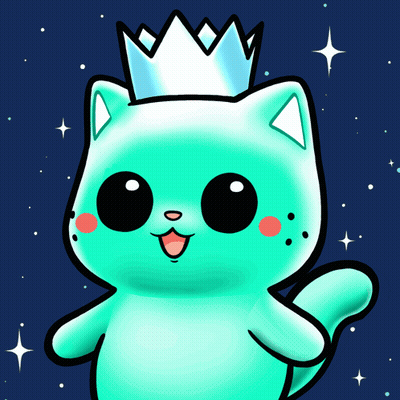 Cartoon Cat With Crown GIF