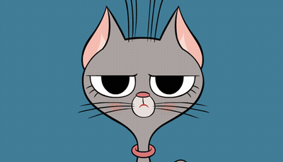 Cartoon Cat With Eeh And Nop GIF