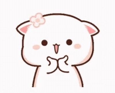 Cartoon Cat With Flower Making Funny Face GIF
