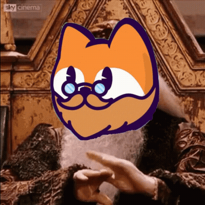 Cartoon Cat With Glasses And Beard GIF