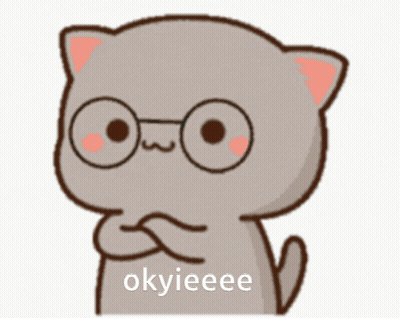 Cartoon Cat With Glasses And Okyieeee GIF