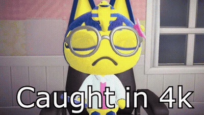 Cartoon Cat With Glasses Caught In 4K GIF