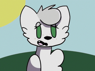 Cartoon Cat With Green Eyes GIF
