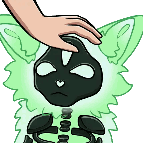 Cartoon Cat With Heart Face Sticker