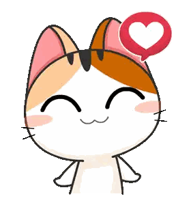 Cartoon Cat With Heart Speech Bubble Sticker