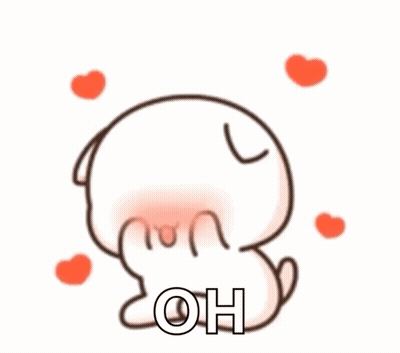 Cartoon Cat With Hearts And Oh GIF