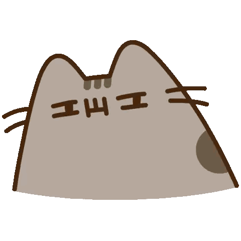 Cartoon Cat With Ihi On Face Sticker