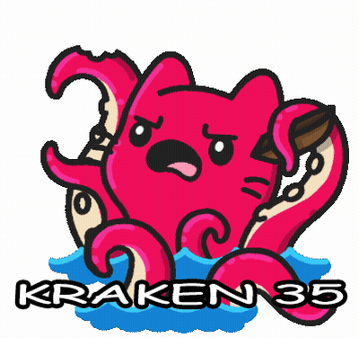 Cartoon Cat With Kraken 35 Logo GIF