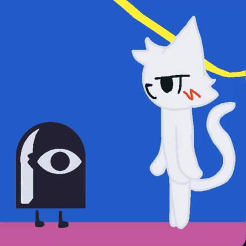 Cartoon Cat With Letter J GIF