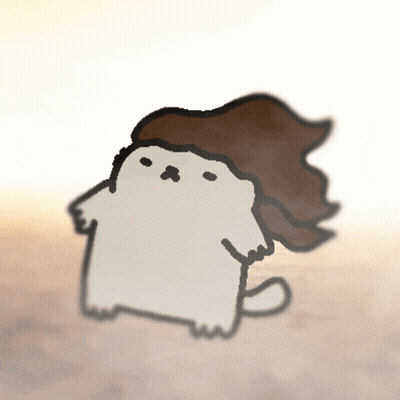Cartoon Cat With Long Hair GIF