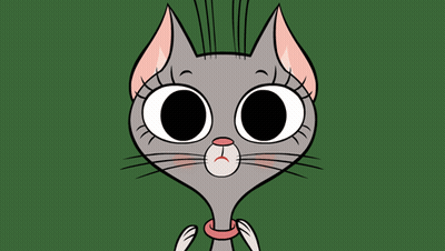 Cartoon Cat With Mouth Open GIF