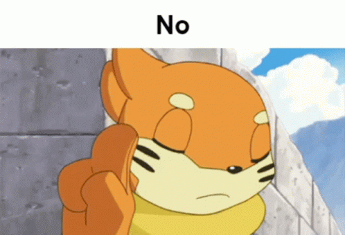 Cartoon Cat With No On Top GIF