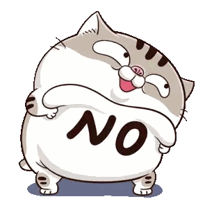 Cartoon Cat With No Text Sticker